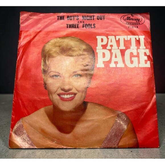 Mercury Other - Patti Page Boys Night Out / Three Fools 45 Vinyl 60s Pop with Picture Sleeve